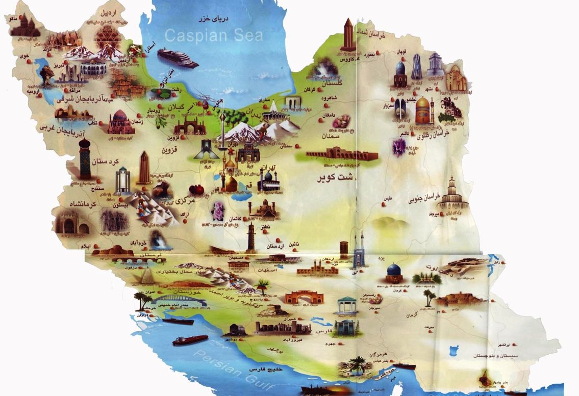 نقشه های گردشگری استانها